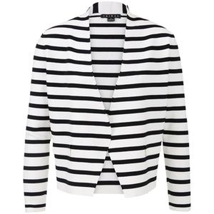 TRIBAL Women's Striped Bandage Knit Jacket, Black And White, Size Small (EUC)